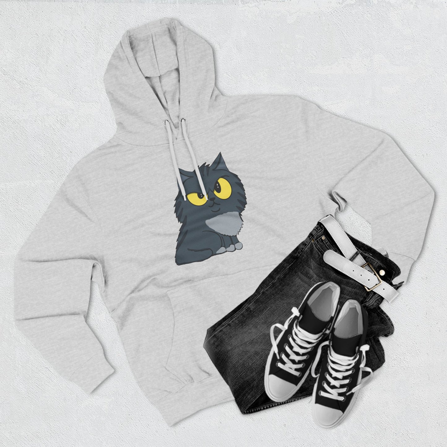 Sus Cat - Three-Panel Fleece Hoodie - Great Gift for Cat Lovers