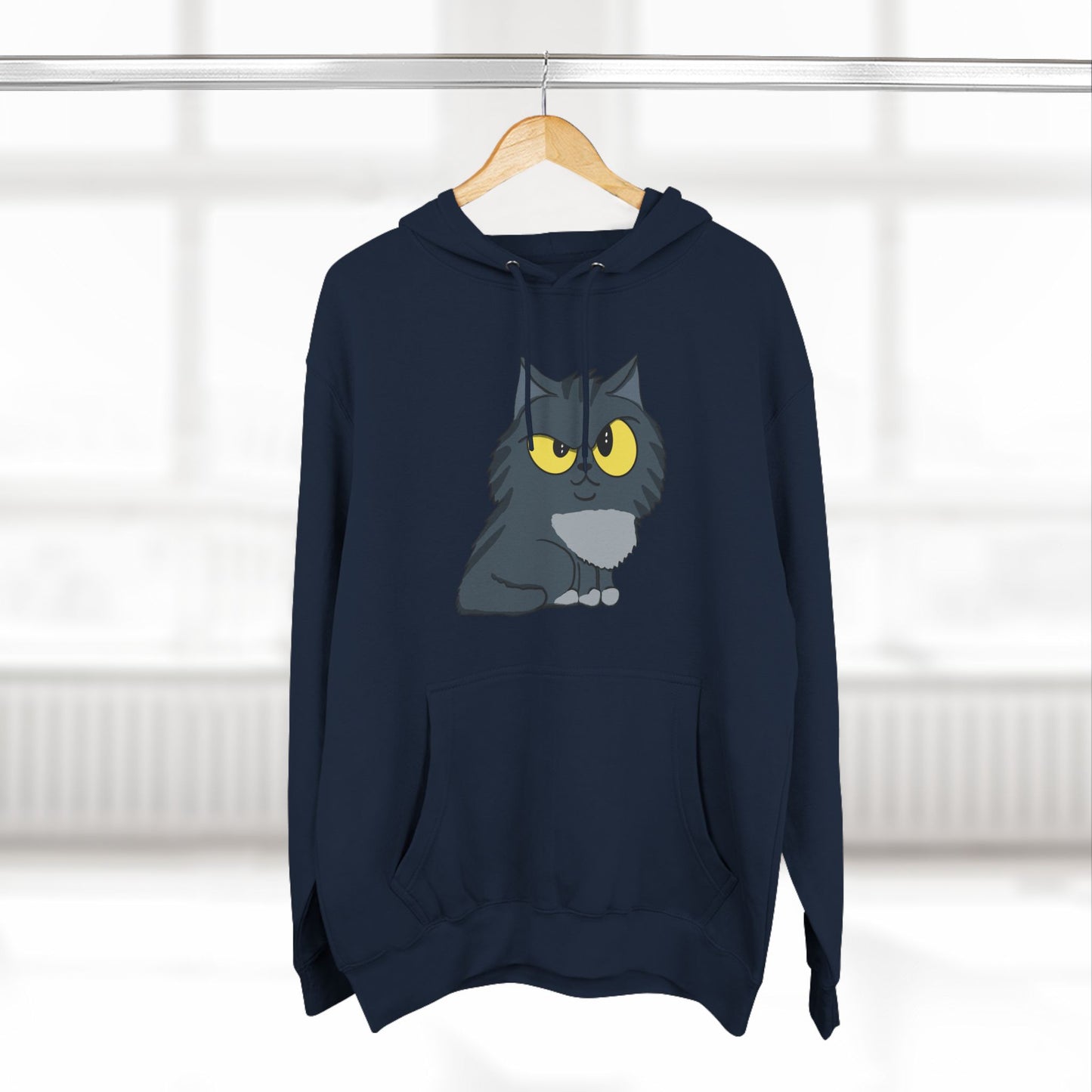 Sus Cat - Three-Panel Fleece Hoodie - Great Gift for Cat Lovers