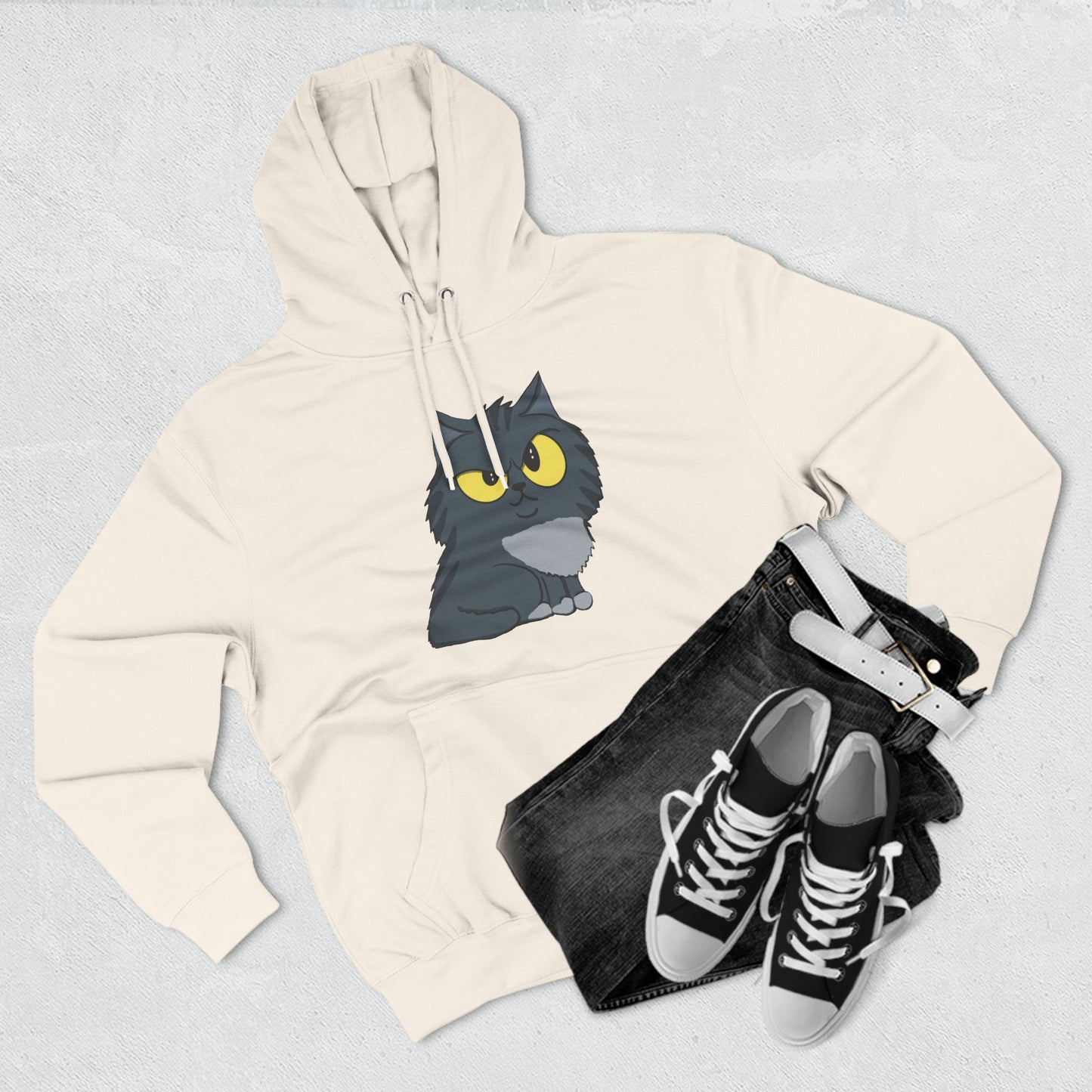 Sus Cat - Three-Panel Fleece Hoodie - Great Gift for Cat Lovers