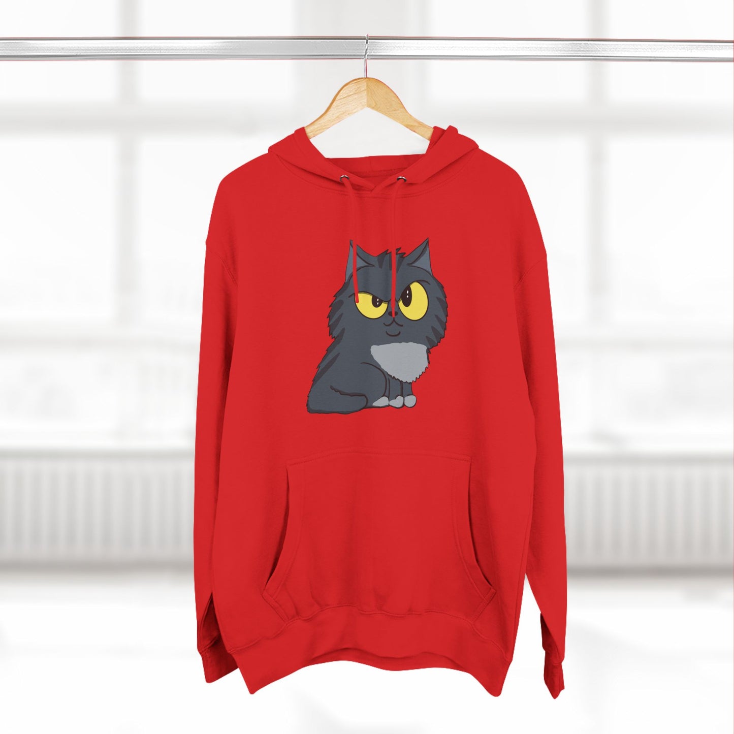 Sus Cat - Three-Panel Fleece Hoodie - Great Gift for Cat Lovers