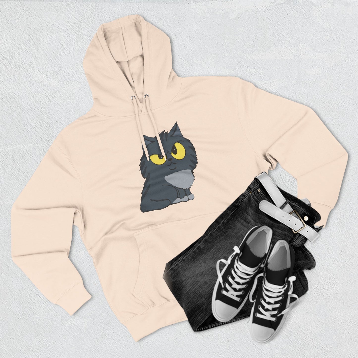 Sus Cat - Three-Panel Fleece Hoodie - Great Gift for Cat Lovers