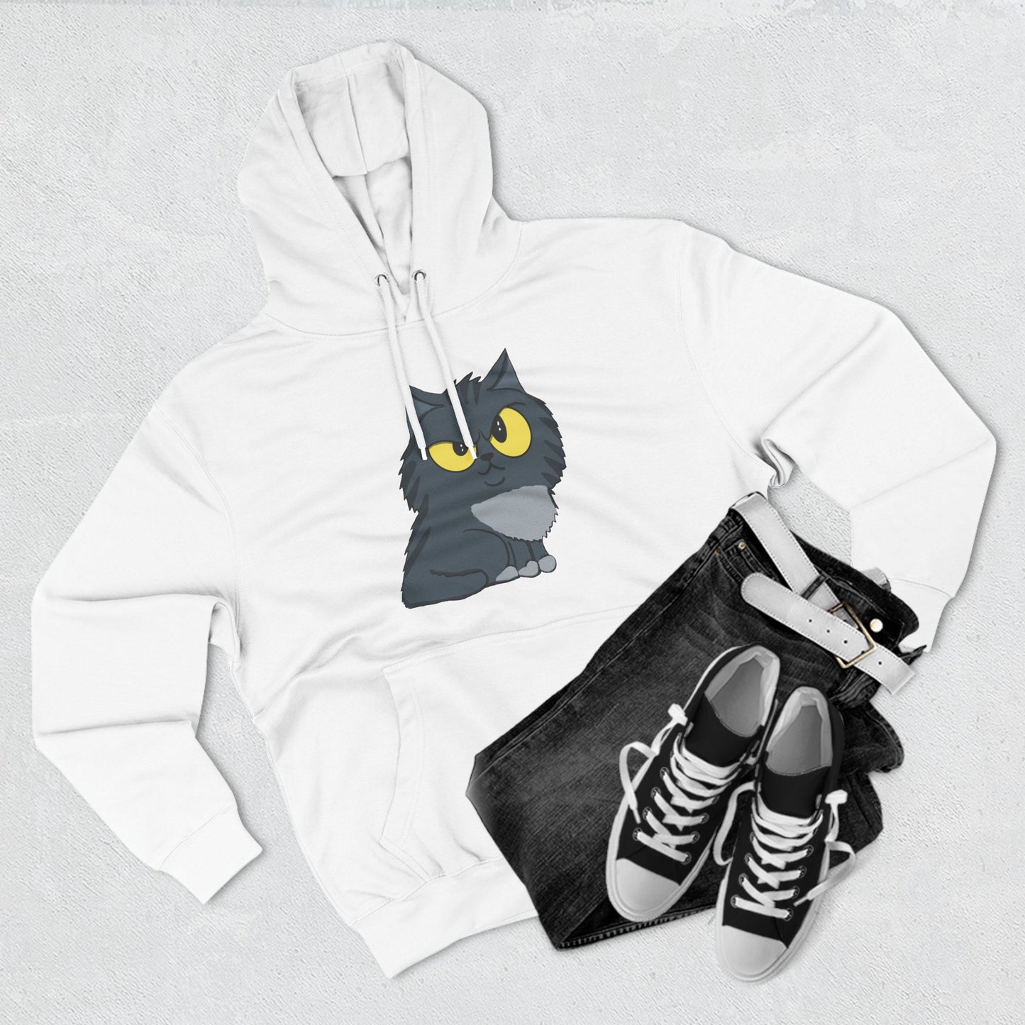 Sus Cat - Three-Panel Fleece Hoodie - Great Gift for Cat Lovers