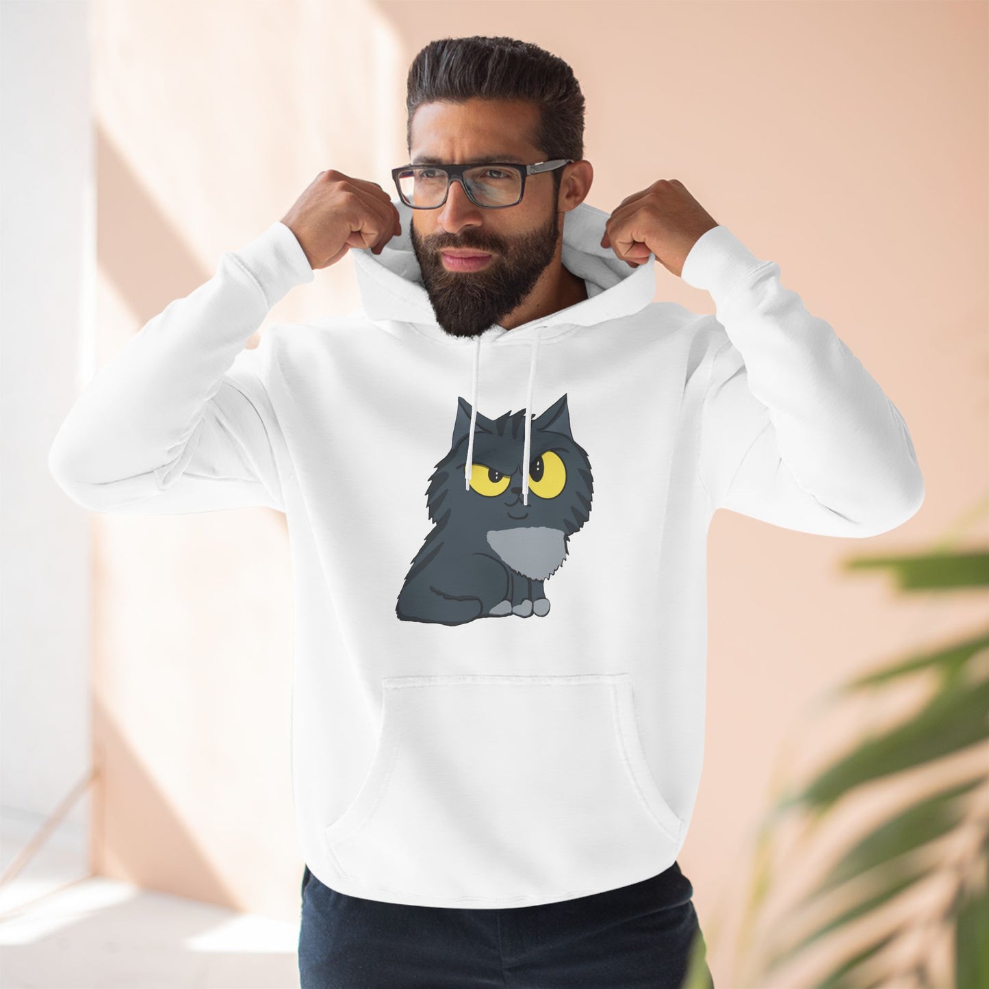 Sus Cat - Three-Panel Fleece Hoodie - Great Gift for Cat Lovers