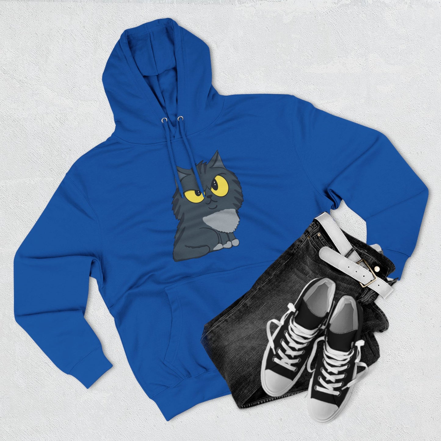 Sus Cat - Three-Panel Fleece Hoodie - Great Gift for Cat Lovers